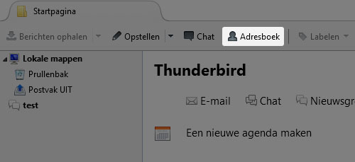 adresboek Mozilla Thunderbird